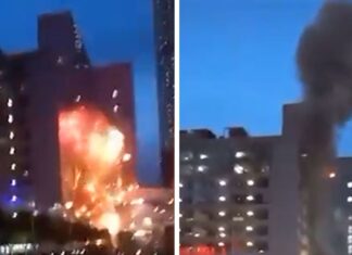 Ukrainian Drone Blows Up Buildings in Moscow, Explosion on Video