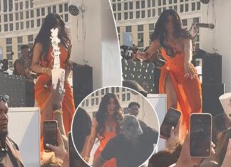 Cardi B throws microphone at Las Vegas concertgoer who tossed drink at her onstage