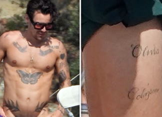 Harry Styles Flashes 'Olivia' Tattoo on Thigh During Italian Boat Trip