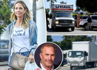 Moving trucks seen outside of Kevin Costner’s home amid divorce drama
