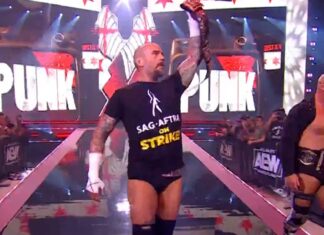 CM Punk Supports Striking Actors, Wears SAG-AFTRA Shirt To Ring