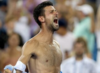 Novak Djokovic Rips Off Shirt To Celebrate Cincinnati Open Title