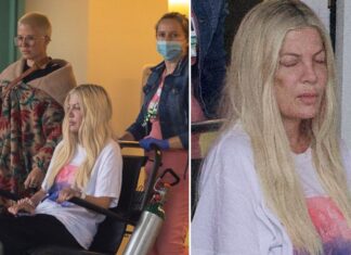 Tori Spelling Leaves Hospital With A Bruised Face After Mystery Health Concern