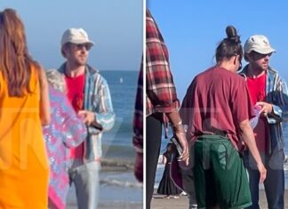 Ryan Gosling Takes Family to Beach Amid 'Barbie' Billion-Dollar Milestone