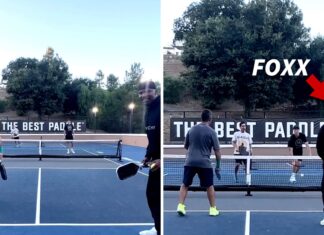 Jamie Foxx Plays Pickleball, Hits Shot Of The Game!