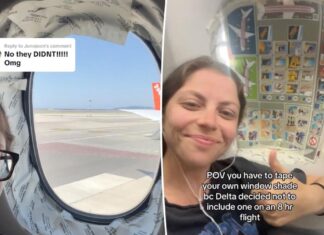 My plane seat’s window shade broke — I was told to tape up my own