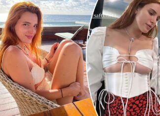 Bella Thorne busts out of sexy corset top in stunning new pic
