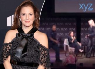 Drew Barrymore rushed off stage after man rushes star at event