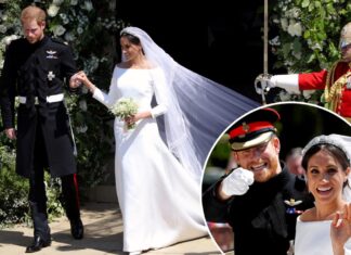 Meghan Markle’s wedding dress had ‘something blue’ ‘secretly hidden’