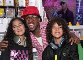 Nick Cannon Takes Twins Monroe and Moroccan to Sugar Factory Opening