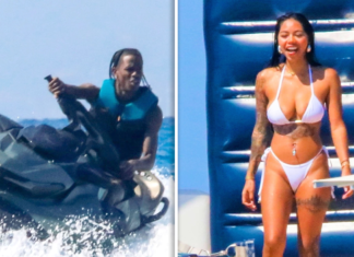 Travis Scott Jet Skis in Ibiza with Friends, Sexy Model Joins on Yacht