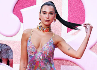 Dua Lipa Slays Metallic Pink Mini Dress In Poolside Photos – Hollywood Life