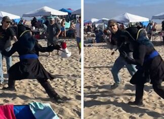 Man Attacked By Furry At Huntington Beach Meetup, Wild Video Shows