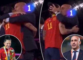 Spanish soccer president kissing player after World Cup win sparks outcry