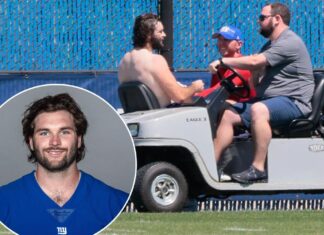 Giants’ Tommy Sweeney ‘good’ after being carted off field