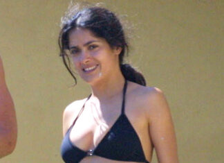 Salma Hayek Slays Sheer Dress & String Bikini In Sexy New Beach Photo – Hollywood Life