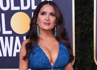 Salma Hayek Slays Black Swimsuit With Platform Heels In Sexy Photo – Hollywood Life