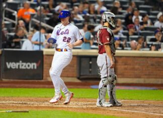 Mets’ Brett Baty exits with groin injury after two-hit night