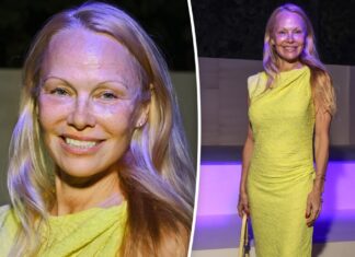 Pamela Anderson stuns makeup-free at Paris fashion week