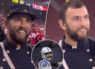 Andrew Luck dresses in Civil War uniform during ‘Thursday Night Football’