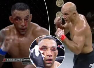 Junior Dos Santos knocks Fabricio Werdum’s eyelid shut in bareknuckle fight