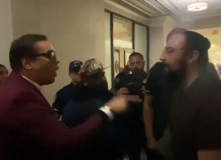 Rep. George Santos in Shouting Match with Pro-Palestine Protester in Capitol