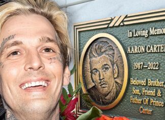 Aaron Carter Gets Gravestone Portrait at Forest Lawn Cemetery