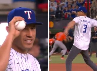 Ex-MLB Star Ian Kinsler Wears Israel Jersey, Throws Out First Pitch At ALCS