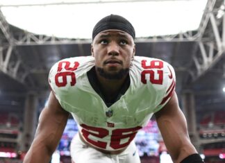 Saquon Barkley will have to run behind depleted O-line — if he plays