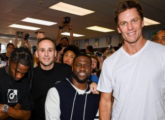 Tom Brady, Kevin Hart, Travis Scott Attend Fanatics Sports Trading Card Event, Surprise Kids