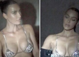 Kim Kardashian Poses In Gucci Bikini After Kendall Jenner & Bad Bunny Campaign