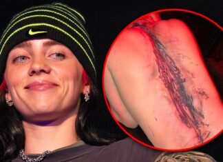 Billie Eilish Shows Off Full Back Tattoo to Mixed Reactions