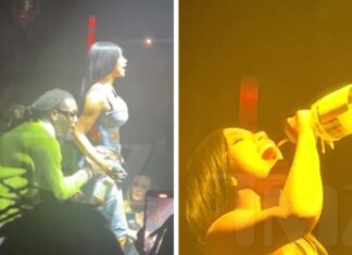 Offset And Cardi B Give Out Burgers, Free Shots At Album Release Party