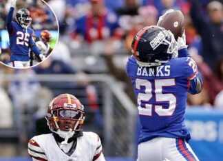 Deonte Banks’ first career interception sparks Giants touchdown