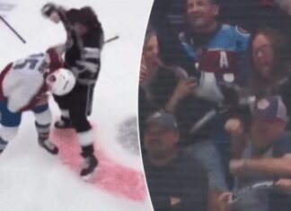 Kings’ Alex Laferriere wins fight in NHL debut