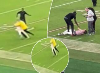 Security guard levels streaker after Tennessee-Alabama game
