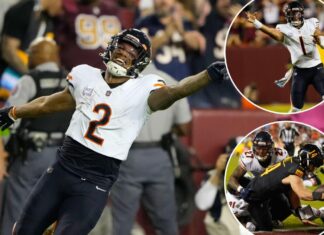 DJ Moore, Justin Fields lead Bears in win over Commanders