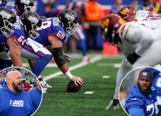 Giants’ offensive line takes ‘great step forward’