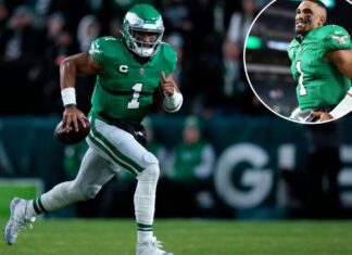 Jalen Hurts wore knee brace in second half of Eagles’ win