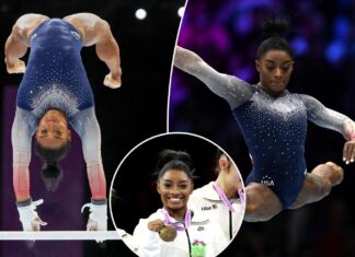 Simone Biles becomes most decorated female gymnast ever