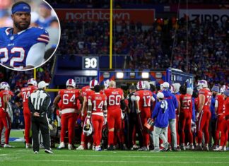 Bills’ Damien Harris ‘is going to be fine’ after leaving hospital