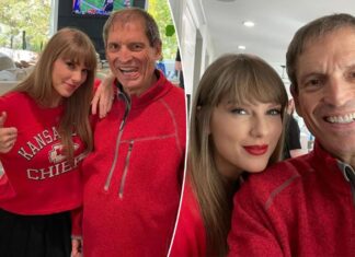 Taylor Swift watches football with Bernie Kosar before Chiefs game