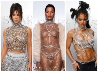 Celebs Support Kim Kardashian’s SKIMS x Swarovski Collab