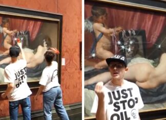 Anti-Oil Protesters Smash Glass Covering Famous Painting in London