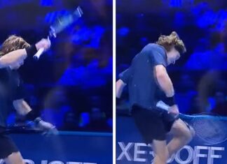 Tennis Star Andrey Rublev Bloodies Knee During Wild Temper Tantrum On Court