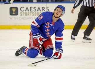 Rangers’ Adam Fox skating again after suffering injury vs. Hurricanes
