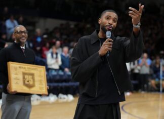 Nets’ Mikal Bridges has jersey retired by Villanova