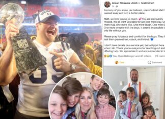 Matt Ulrich’s wife, Alison, pens heartbreaking post after his death