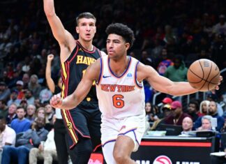 Knicks’ Quentin Grimes exits with ‘bruised hand’