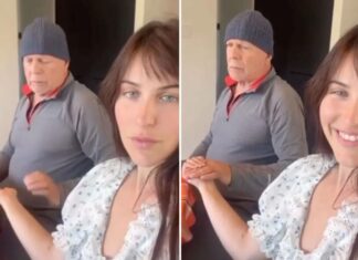 Frail-looking Bruce Willis, 68, clutches daughter’s hand amid dementia battle